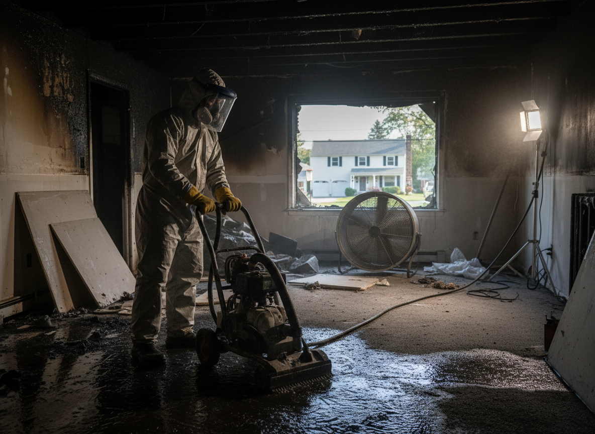 Fire and flood restoration in Saugus