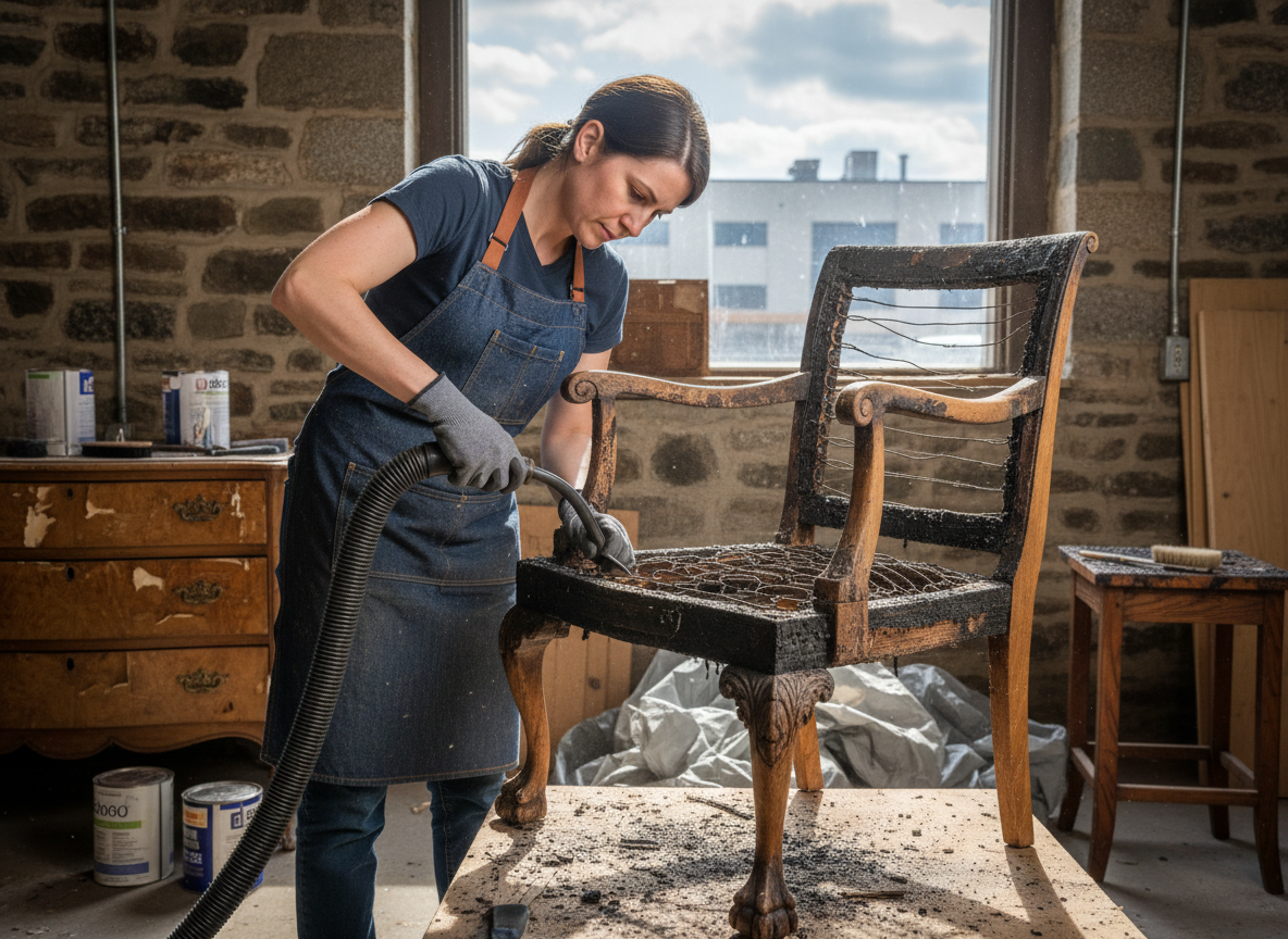 fire-damaged furniture restoration in Saugus
